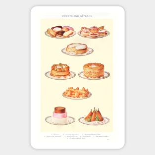 Sweets & Gateaux, from Mrs. Beeton's Book of Household Management Sticker